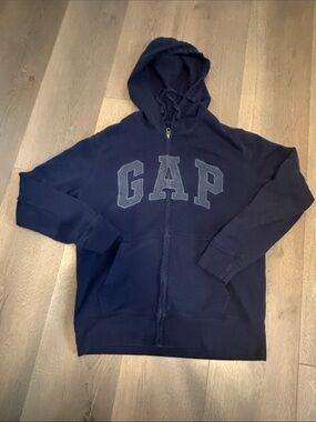 GAP Dark Navy Full-Zip Hoodie with Logo